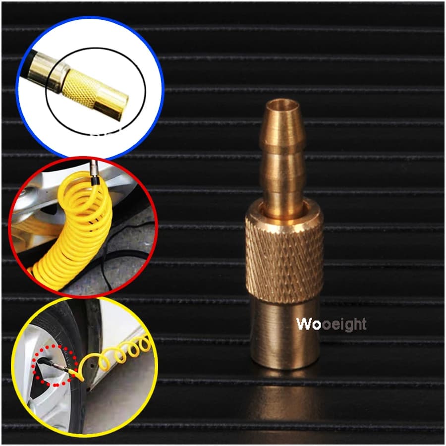 Wooeight 1Pc Auto ottone 6mm pneumatico ruota mandrino aria gonfiatore pompa pneumatico valvola Clip morsetto connettore adattatore accessori Auto