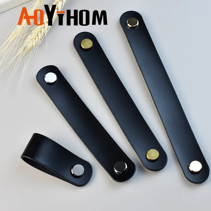 AOYIHOM Nero Moderno Semplice Mobili Armadio da cucina Armadio portaoggetti Maniglia per porta Scarpiera in pelle Armadi Cassetto Comò Pull