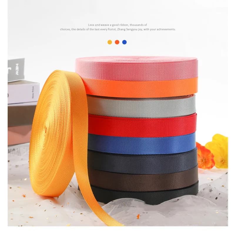 5 metri 25mm modello denso cinturino in Nylon/nastro zaino cinturino cintura di sicurezza esterna abbigliamento accessori per il cucito fai da te