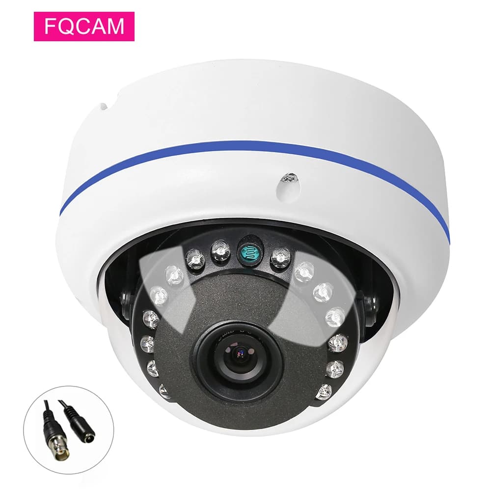 Telecamera di sorveglianza Full HD 2MP AHD 180 gradi Fish Eye Home Security telecamera CCTV a cupola a infrarossi 20M con cavo OSD