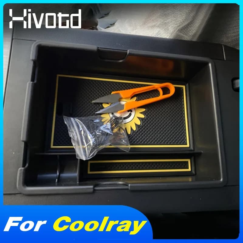 Per Geely Coolray SX11 BelGee X50 2024 Scatola di immagazzinaggio di controllo centrale Bracciolo Organizer Custodia Vassoi di plastica Accessori interni