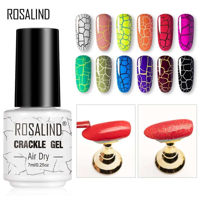 ROSALIND Gel Nail Polish Crepa Colore di Estensione di Base di smalto Per Unghie Hybrid Manicure Set per UV Led Semi permanente di Base di arte del chiodo