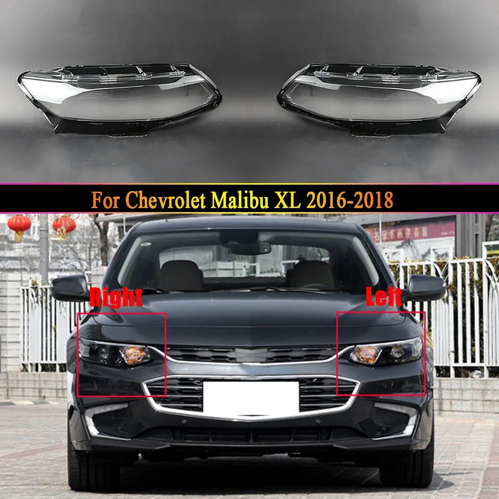 Per Chevrolet Malibu XL 2016 2017 2018 Faro Copertura Trasparente Paralume Borsette Lente Plexiglass Sostituire Paralume Originale