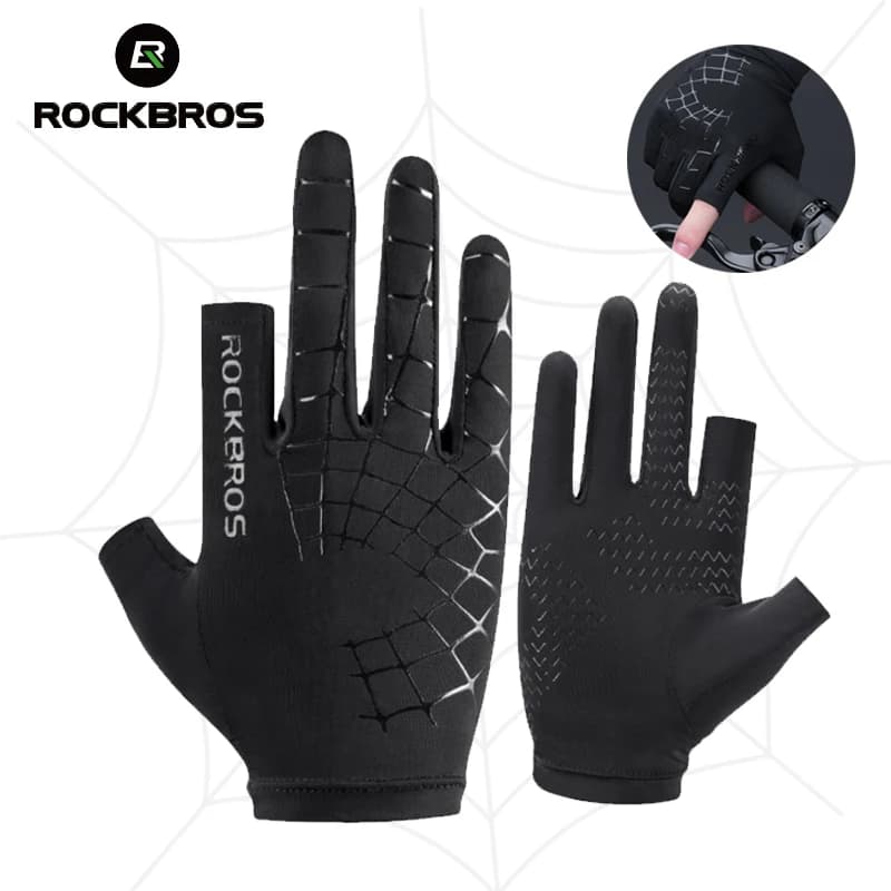 ROCKBROS Guanti da ciclismo Dito intero Sport Antiurto MTB Bike Touch Screen Guanti Uomo Donna Bicicletta Spugna Guanto a dita lunghe