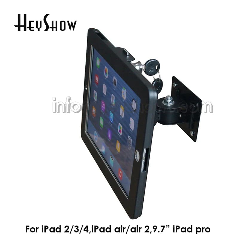 Montaggio a parete Tablet Ipad Blocco di sicurezza Display Stand Staffa Chiosco Custodia antifurto Soporte De Bloqueo De Seguridad per IPad 2 3 4