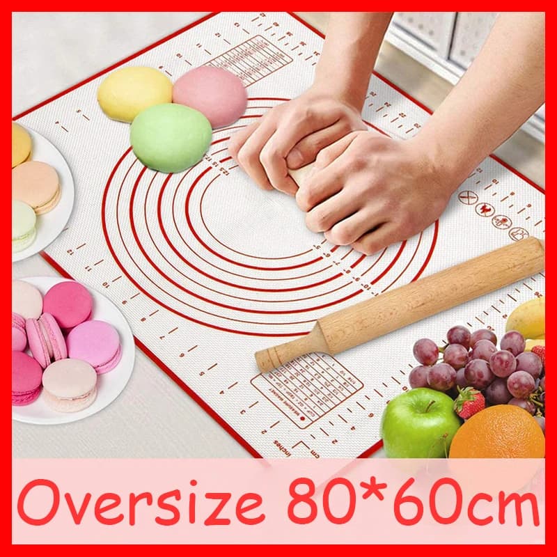 80/70/60 centimetri Grande Tappetino Da Forno In Silicone Pasticceria Rotolamento Impastare Pad Da Forno Tappetino Da Cucina Crepes Pizza Pasta Antiaderente Pan strumento di cottura