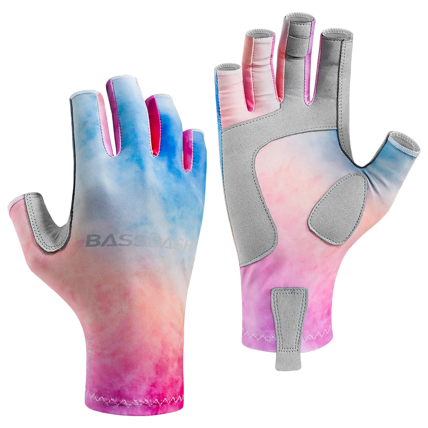 Bassdash allivetupf 50 + women's fishing gloves UV sun protection fingerless gloves for kayaking paying cycling hiking