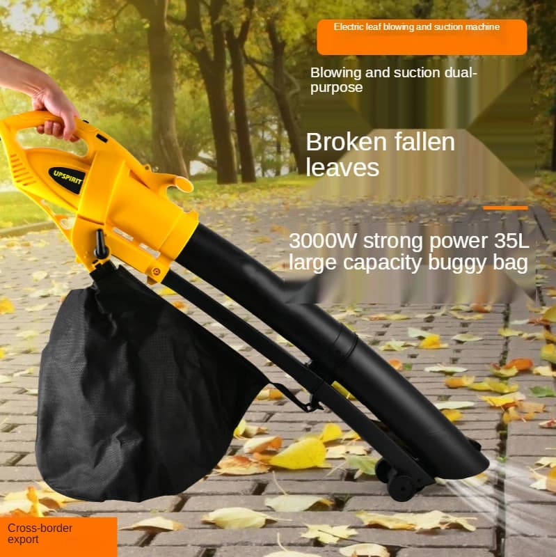 Macchina per l'aspirazione delle foglie 220V Trituratore di foglie da giardino portatile ad alta potenza Soffiaggio e aspirazione Asciugacapelli a doppio scopo Utensili elettrici