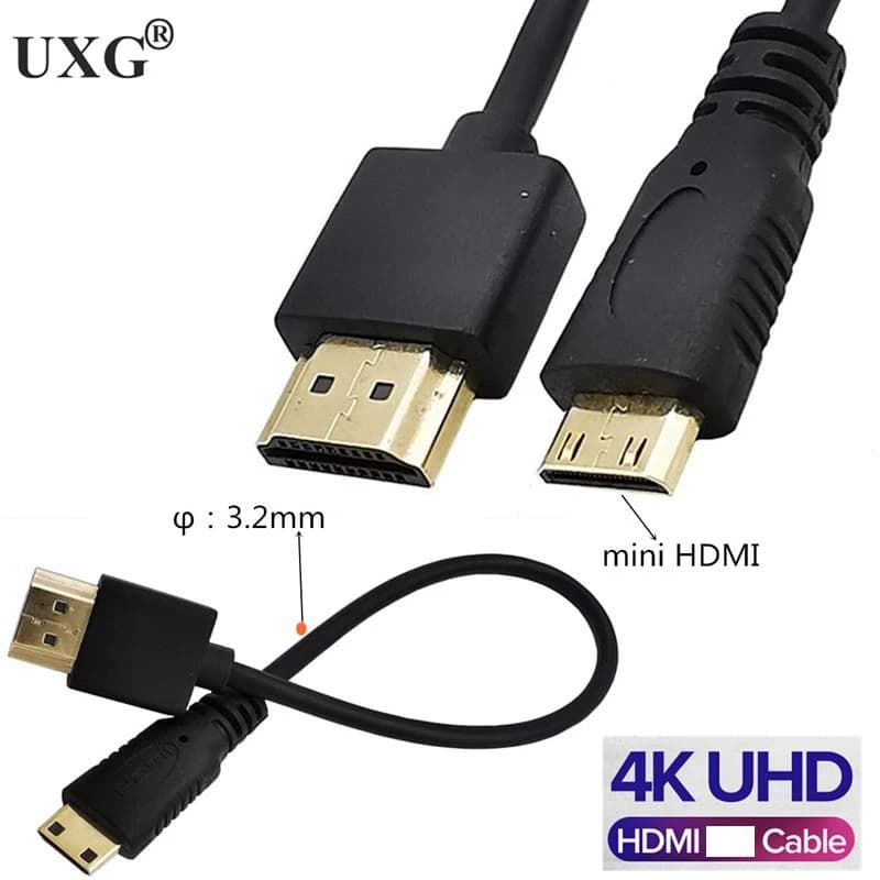 Mini-HD-a HDMI compatible short cable compatible with 2.0a/b Ultra HD 4K 3D Full HD 1080p HDR ARC for DSLR LCD camera