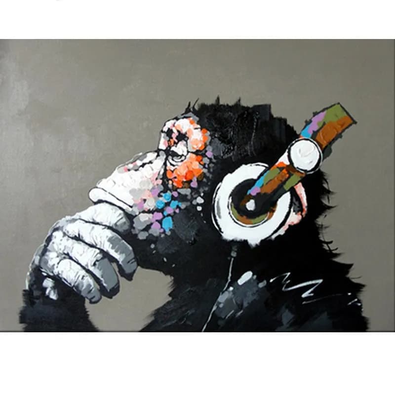 GATYZTORY Painitng By Numbers monkey Animals DIY Frameless acrylic paint by numbers Digital Canvas Painting For Home Decoration