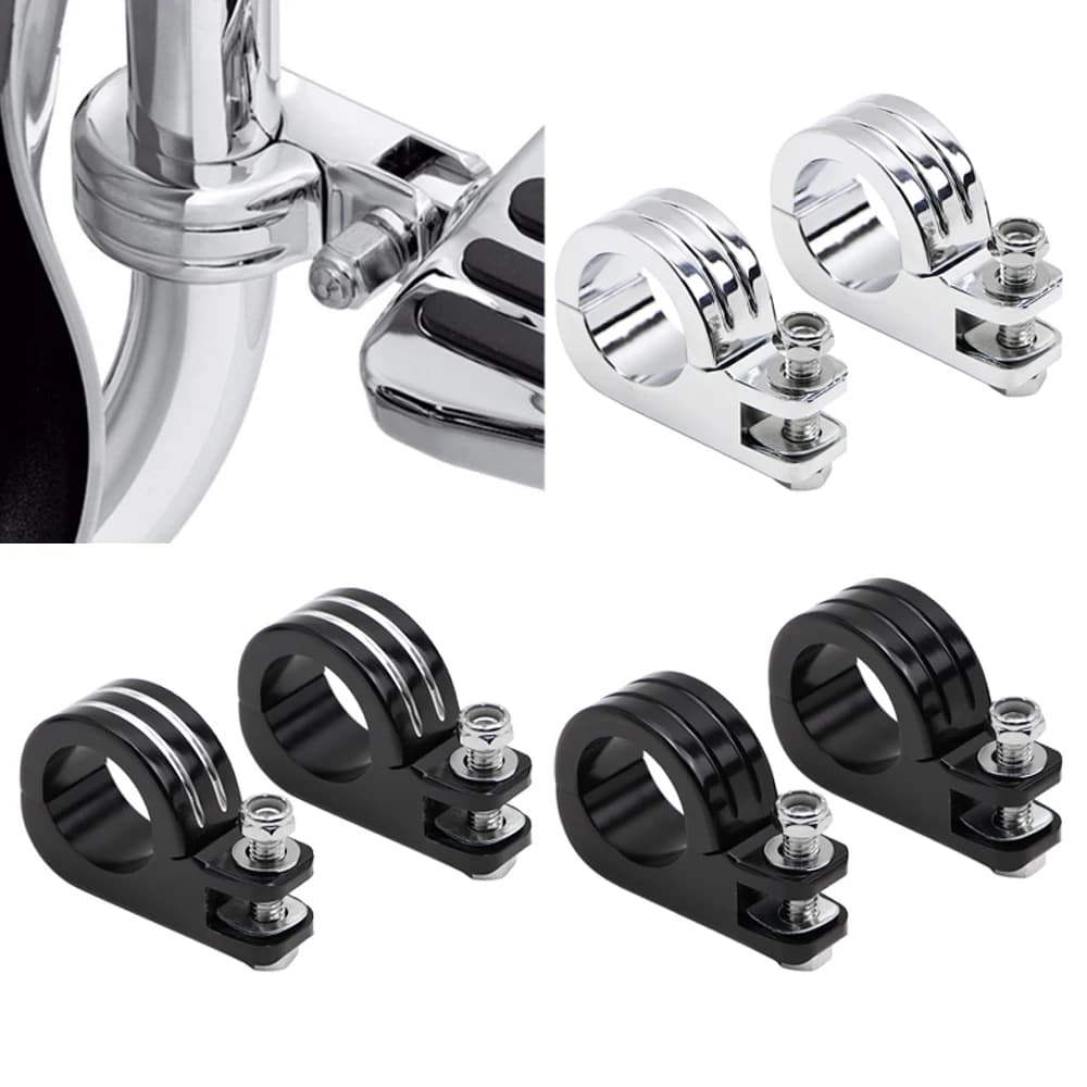 Poggiapiedi per pedane per morsetto di montaggio su barra di sicurezza per autostrada per motocicletta per Scooter universale da 38mm 1.5 ''con telaio di protezione del motore