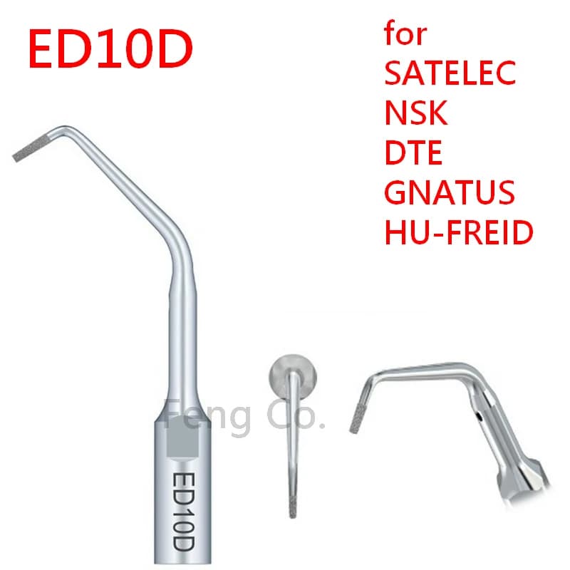 Punte per Ablatore Dentale a Ultrasuoni ED10D per Scaling, Endo, Perio, compatibili con Manipoli SATELEC, NSK, DTE, GNATUS, HU-FREIDY - Sbiancamento Denti per Dentisti