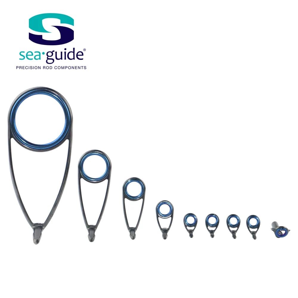 SeaGuide LS anello acciaio inossidabile PVD guida nera anello blu guida di filatura asta componente di costruzione riparazione canna da pesca accessorio