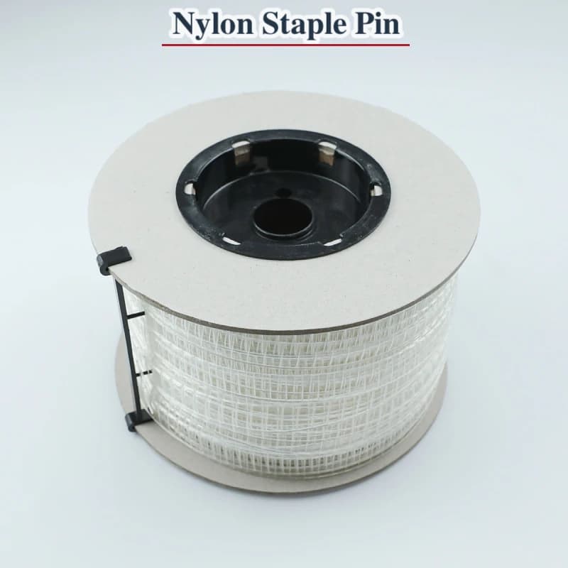 Perno per cucitrice in Nylon per fabbriche di abbigliamento ago in plastica 25000 pezzi per rotolo dimensione colore trasparente