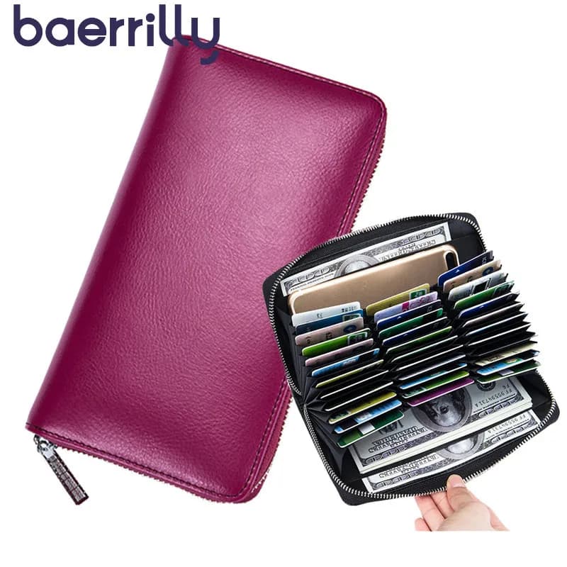 Portafoglio da donna con blocco RFID Porta carte antifurto in vera pelle 36 Portafogli da donna con custodia per telefono Pochette Portamonete Ragazza