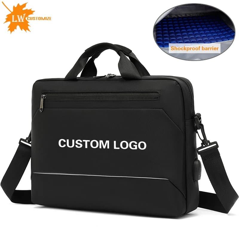 Cartella Casual da uomo con tracolla personalizzata con Logo personalizzato borsa per Laptop borsa per Laptop borsa da lavoro impermeabile all'ingrosso