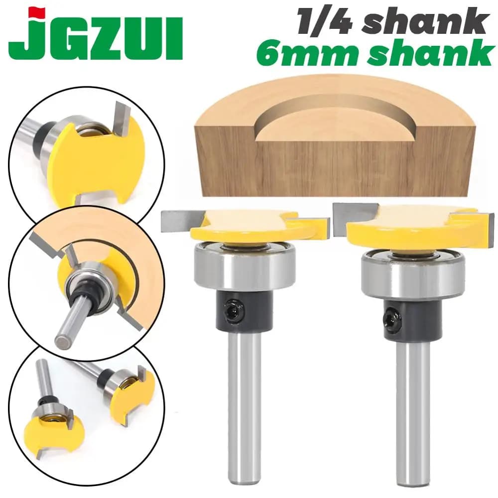 Gambo da 6 mm Gambo da 1/4 Maniglia con cuscinetto per cintura Taglierina a T Coltello per scanalatura Punta per fresa Coltello per tacca da falegname