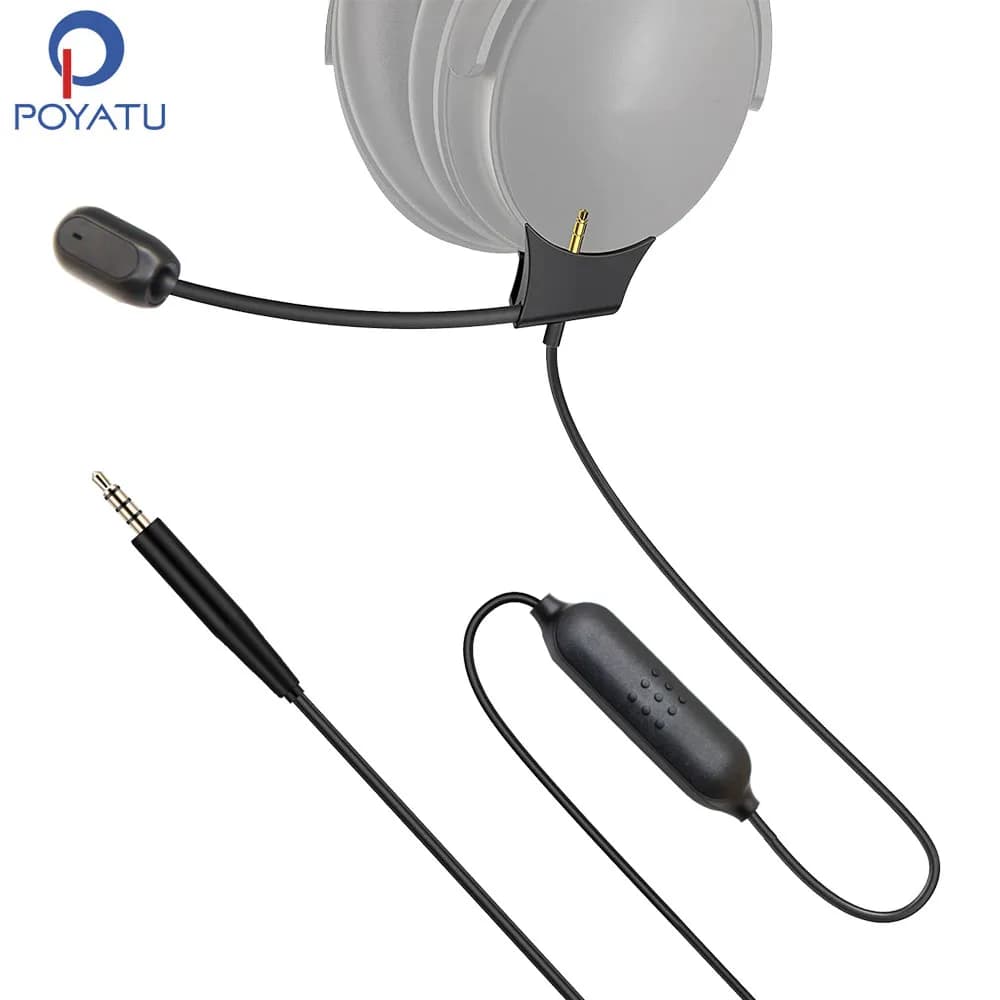 Cavo microfono Boom per Bose Quiet Comfort 35 II QC35 II cavi da gioco per cuffie Witeh interruttore muto per PC Laptop PS4 PS5 Xbox