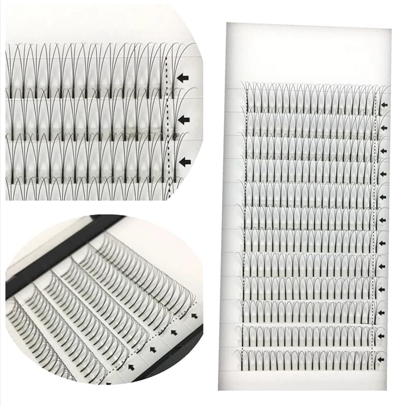 ME.LASH 10 pcs 0.07/0.10 C/D 8-15mm Pre-packed volume fans Extensions 3D semi-permanent eyelashes W Cluster Soft minkle