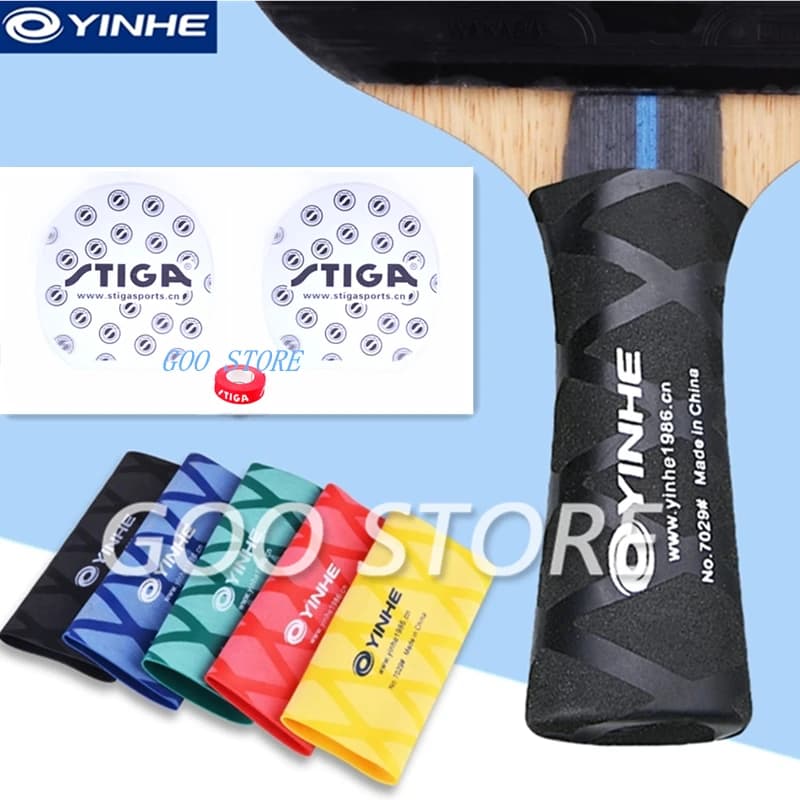 YINHE Galaxy Overgrip per Racchetta da Ping Pong con Pellicola Protettiva e Nastro per Bordi, Nastro Assorbente per Manico Racchetta da Ping Pong per Attrezzatura Sportiva