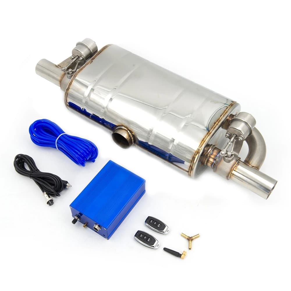 Universale 2 "/2.5"/3 ''tubo di scarico per auto pompa per vuoto valvola variabile silenziatori telecomando In acciaio inossidabile a forma di T uno In due Out