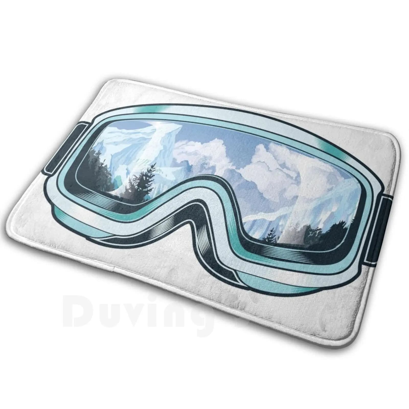 Occhiali da sci con riflessi naturali Tappeto Tappetino Tappeto Cuscino Bianco Hobby Hobby Sci Occhiali da sci Occhiali da montagna Montagna