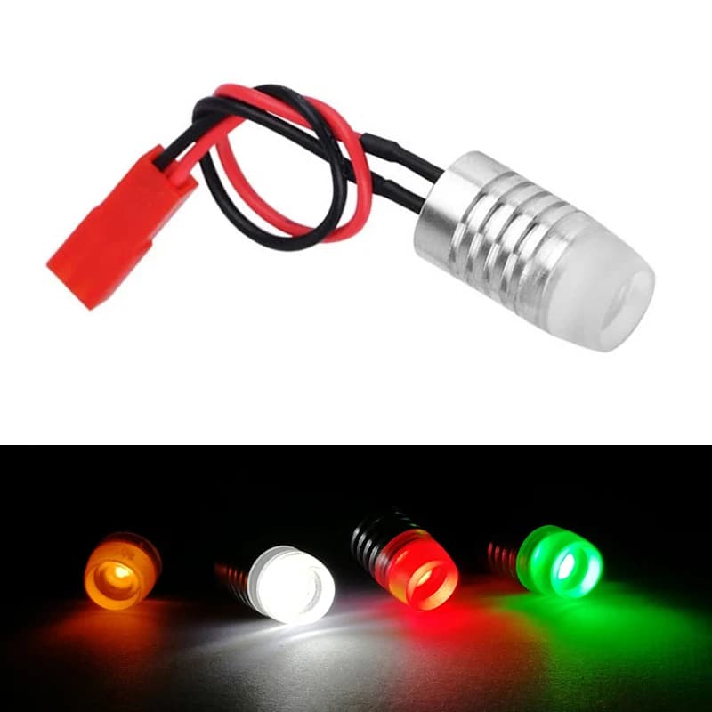 Faro di segnale luminoso a LED da 1,5 W super luminoso 12 V con spina JST per parte di aereo ad ala fissa RC Drone Quadcopter