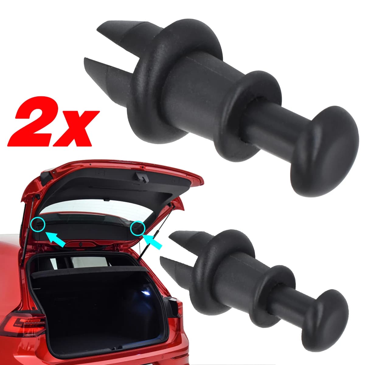 2X Per Seat Altea Arona Ibiza 6L 6J 6F Leon 1M 1P Mii Toledo 5P KG Auto Pacchetto Mensola Stringa Clip Supporto Pivot Hanger 1M 6867574 A
