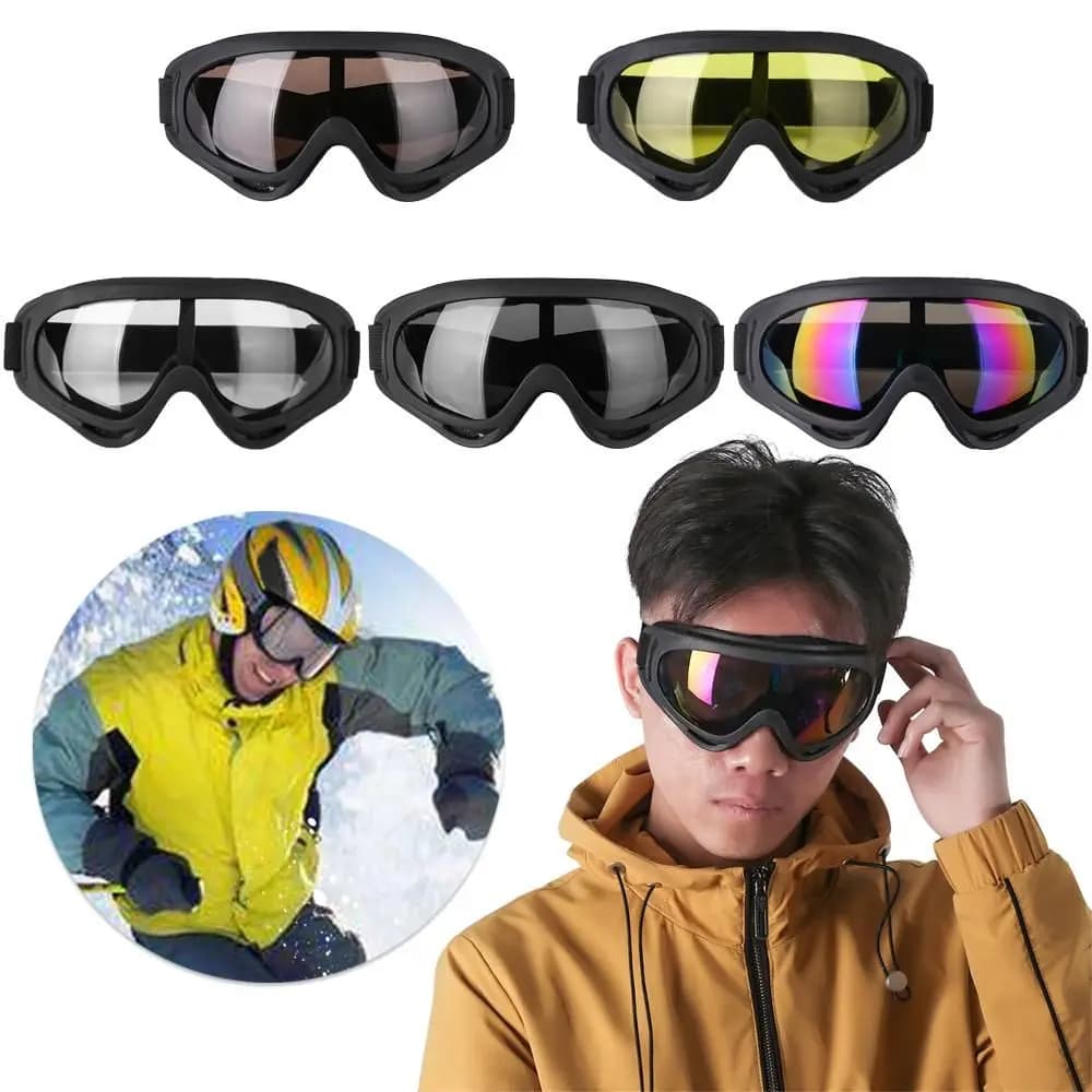 Occhiali protettivi antipolvere per sport all'aria aperta, occhiali da snowboard, montatura per lenti, occhiali da sci, invernali, antivento