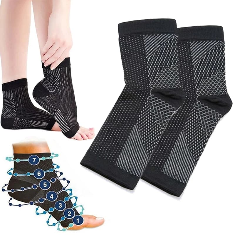 Foot angel anti fatica compressione manicotto del piede supporto per caviglia ciclo di corsa calzini sportivi da basket calzini per caviglia da uomo all'aperto