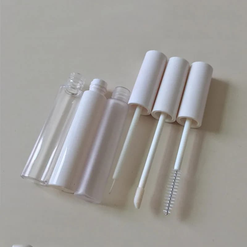 10/20/30/50/100 pcs 10ml containers for cosmetic packing empty makeup tubes for Mascara glazed lashe cream rechargeable bottle cap white