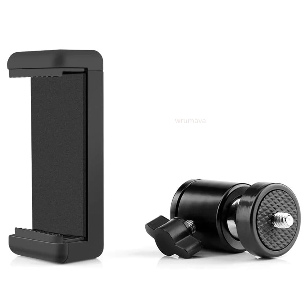 Set di Clip per supporto universale per treppiede e adattatore per testa a sfera per treppiede e Selfie Stick con 1/4 viti