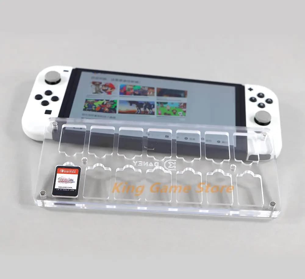 3 pezzi per Switch Lite scatola di carte da gioco OLED acrilico trasparente slot per carte magnetiche custodia espositore per Nintendo Switch