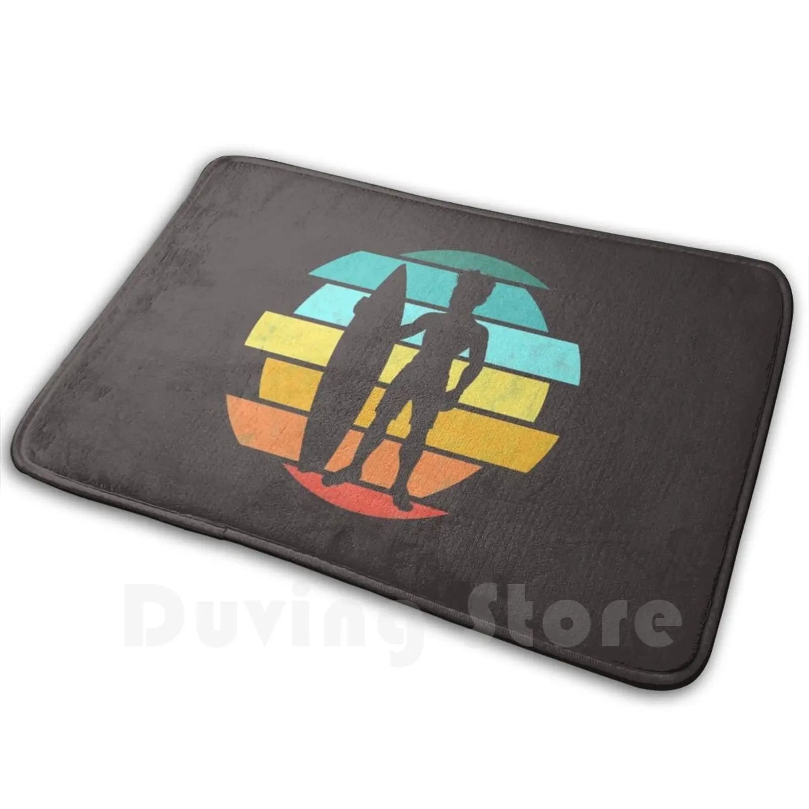 Surfer Dude (Silhouette colorata) Tappeto Tappetino Tappeto Cuscino Morbido Surfer Guy Surfing Guy Surfer Dude Surfing Dude
