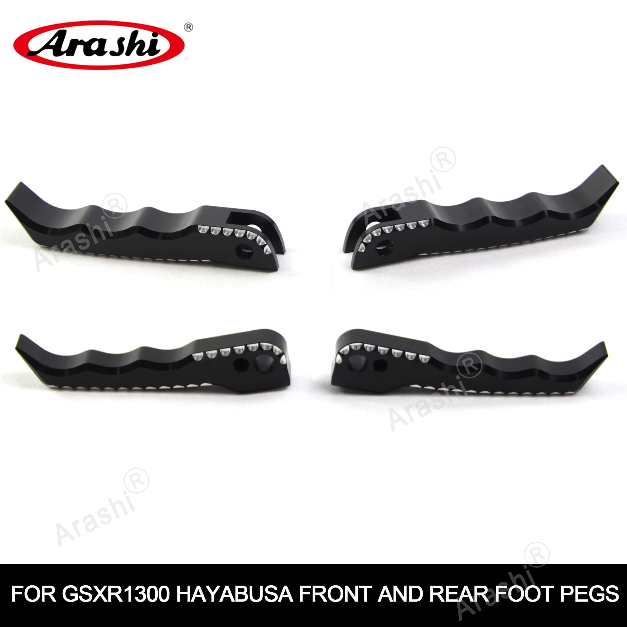 Arashi Per SUZUKI GSX R1300 HAYABUSA 2008 - 2020 Moto Poggiapiedi Peg Anteriore Posteriore Set GSX-R1300 2014 2015 2016 2017 2018