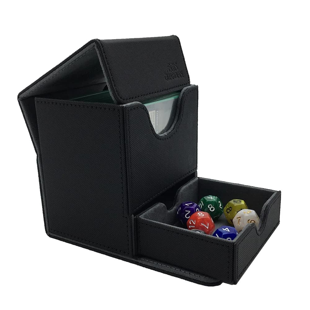 Custodia per mazzo TCG per porta carte Magic/YuGiOh Contiene porta giochi da tavolo Satin Tower Dec Box: 100+ Nero, Rosso, Blu, Verde, Giallo