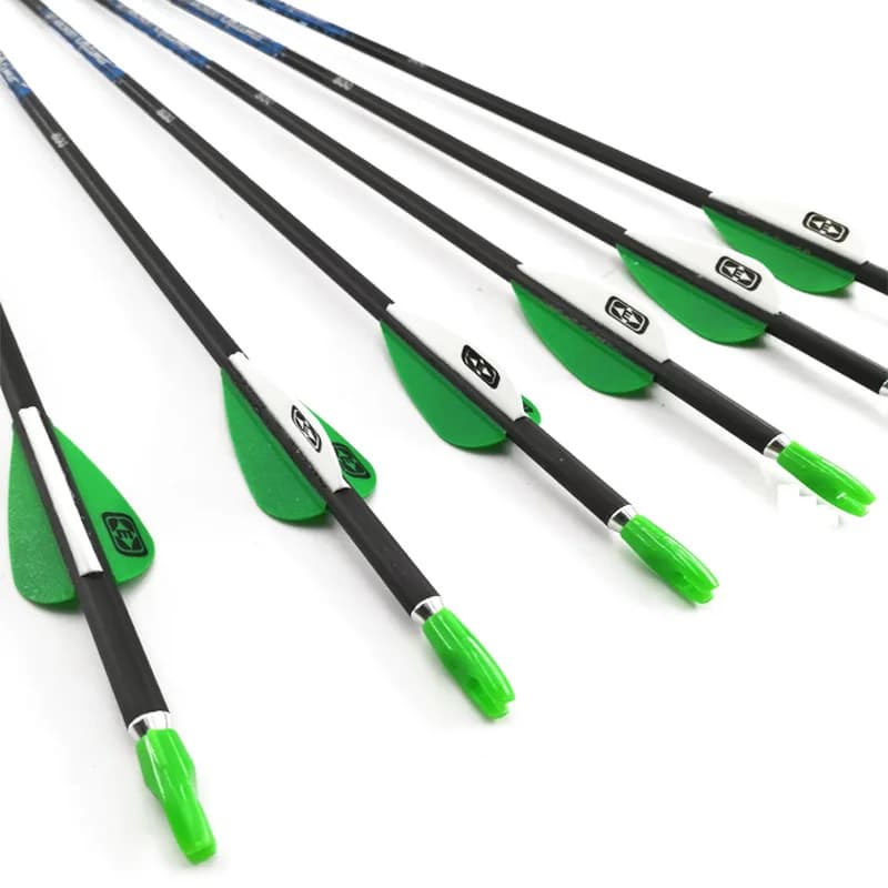 Freccia pura Tiro con l'arco Spine 500 600 700 800 900 1000 30 pollici ID4.2mm Albero Arco ricurvo Arco lungo Tiro da caccia