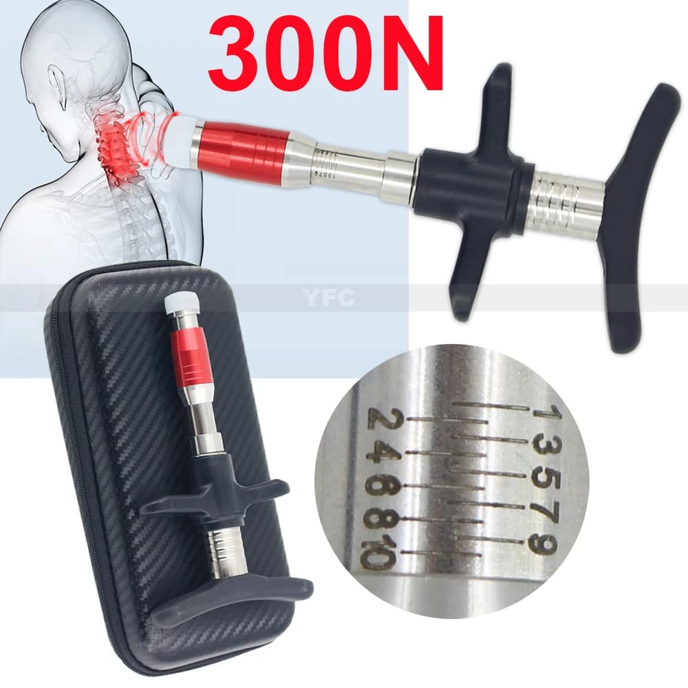 New Stainless Steel Chiropractic Adjustment Tool, Functional Massage, Portable Manual Gun for Chiropractic Spinal Adjustment 300N