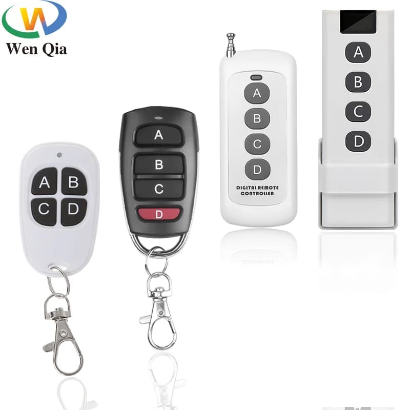 433.92 Mhz telecomando universale senza fili RF 4 pulsanti Controller per cancello garage porta allarme ricevitore batteria inclusa