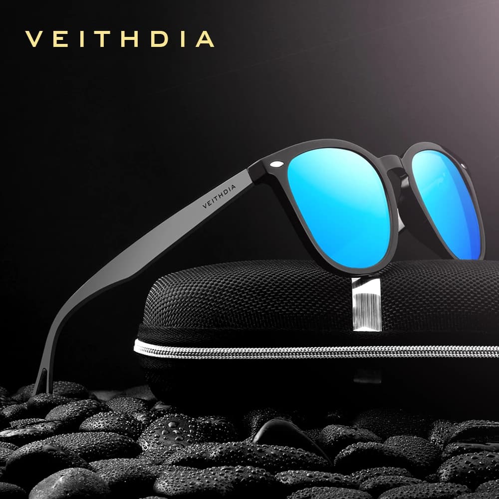 VEITHDIA occhiali da sole Unisex alluminio TR90 specchio fotocromatico da uomo occhiali da sole accessori per occhiali moda per uomo donna 6116