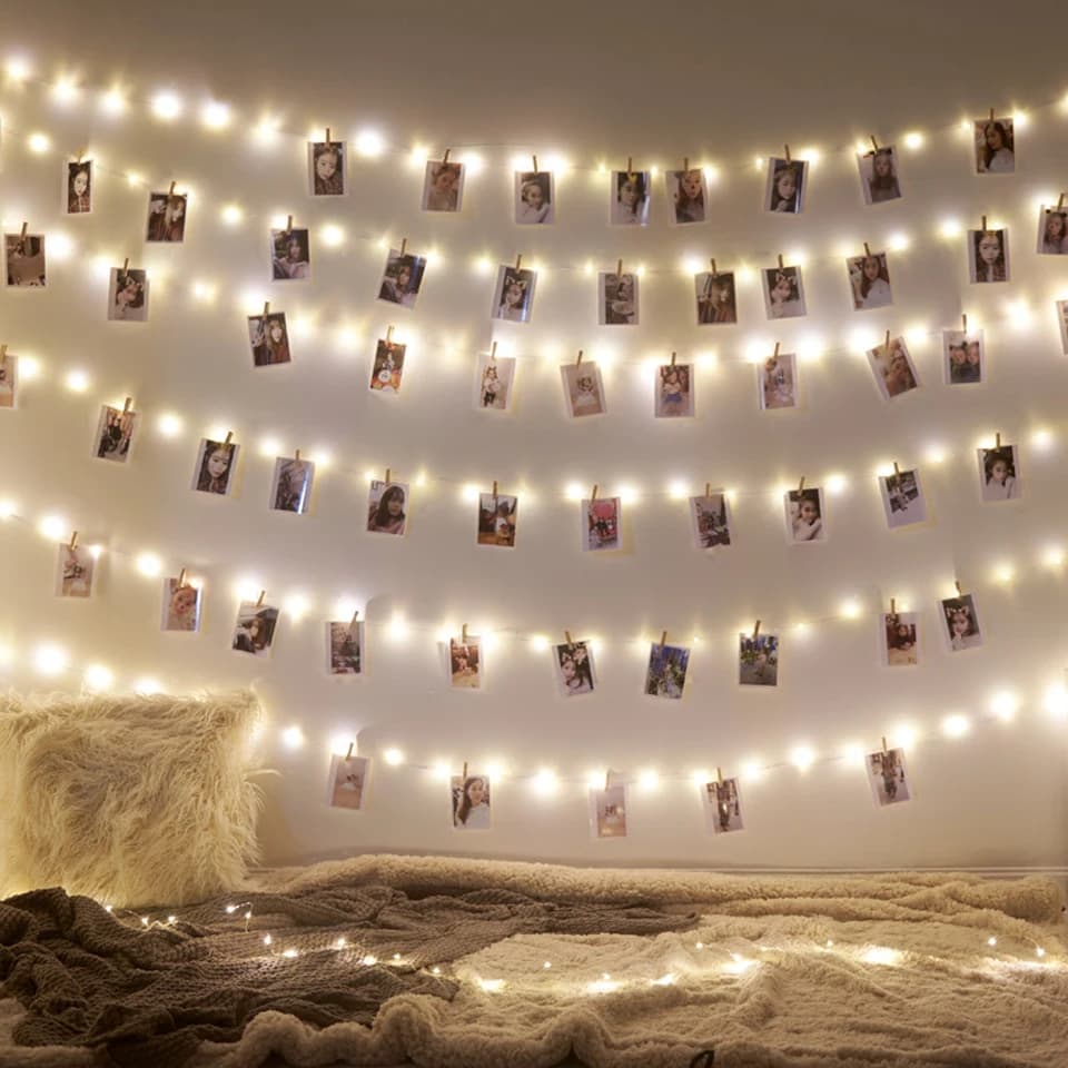 Ghirlanda Led 2M 5M 10M USB LED stringhe di luce fata di natale per foto Clip String Lights matrimonio esterno alimentato a batteria