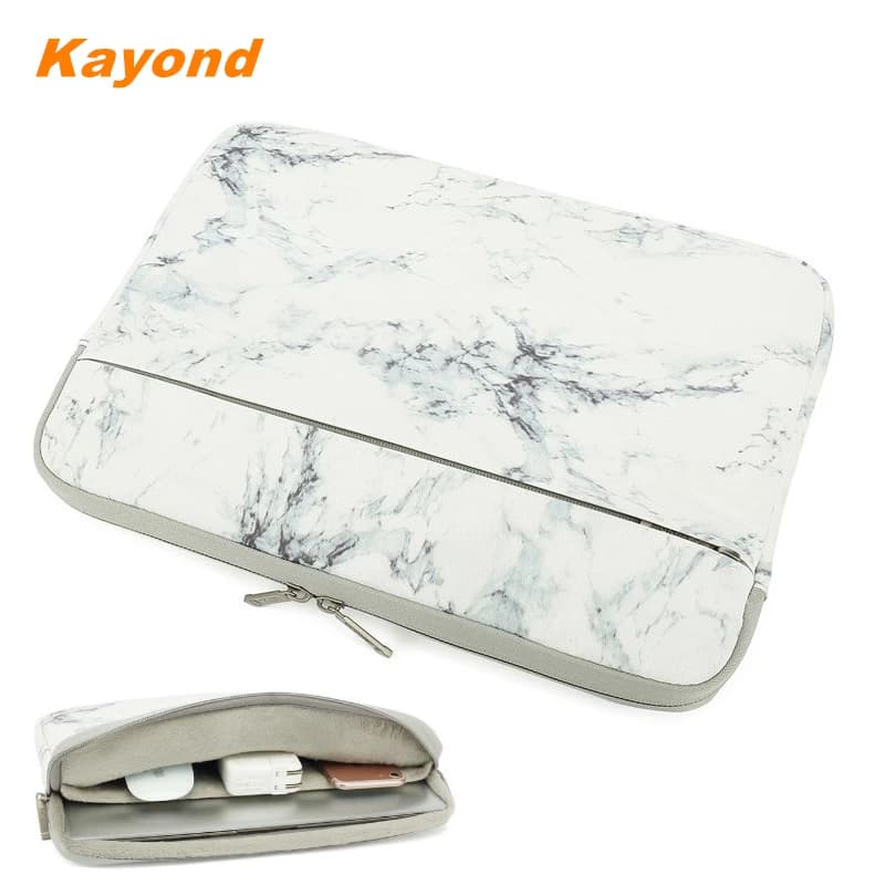 Borsa per laptop di marca 13,14",15,15,6", 13,3", 15,4 pollici, custodia da donna in marmo bianco per MacBook Air Pro, Dropship antiurto