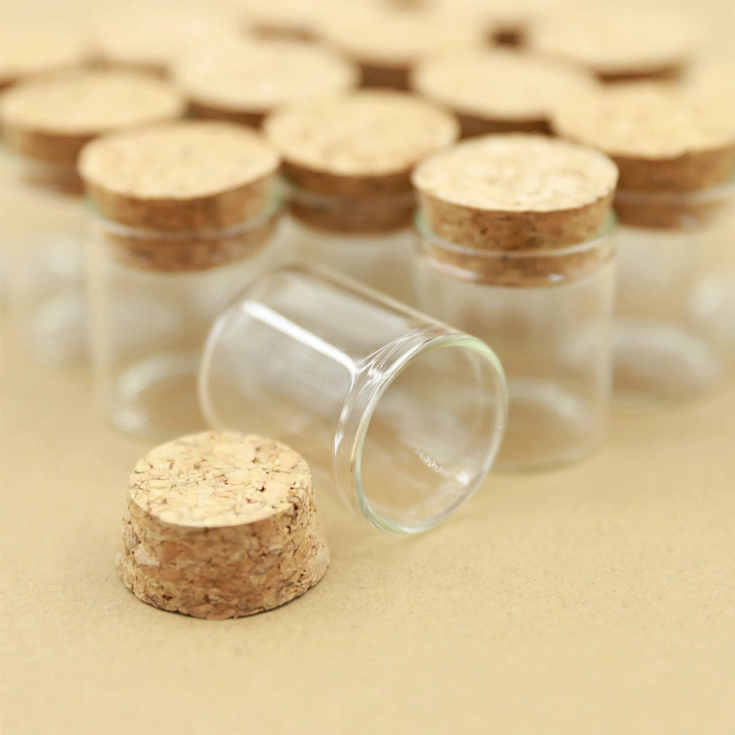 50 pezzi 12ml 30*35mm piccola bottiglia di vetro provetta di sughero bottiglie di spezie trasparenti contenitore vasetti di vetro tappo di bottiglia Mini fiala