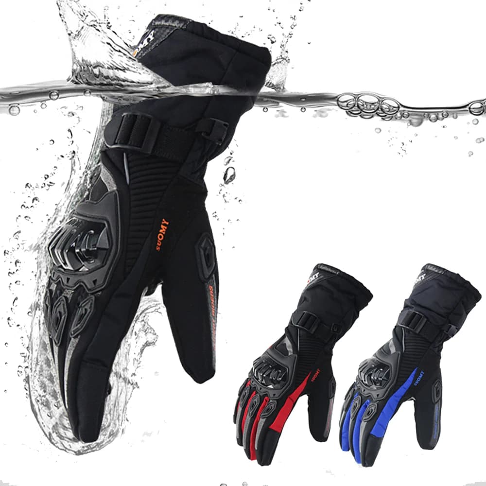 Guanti da moto invernali impermeabili Gant Moto Guanti da moto da uomo caldi con dita intere Guanti touch screen Guanti da equitazione per moto