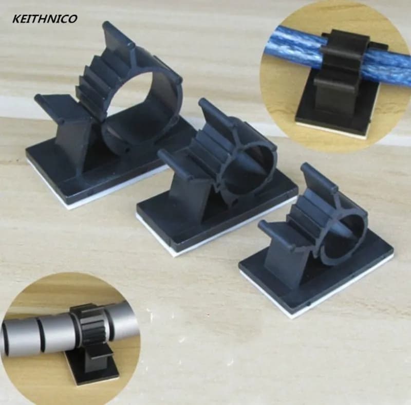10pcs clip per cavi autoadesive gestione ricarica cavo di alimentazione organizzatore linea di supporto morsetti fissi per auto PC Mouse TV