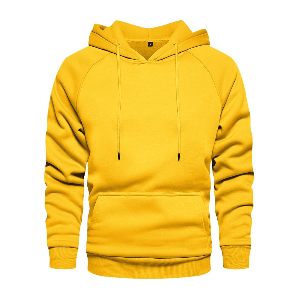 Felpe con cappuccio gialle / felpe da uomo Top con cappuccio Hip Hop Streetwear Outwear Autunno Inverno Felpa con cappuccio a maniche lunghe Pullover maschile Tuta