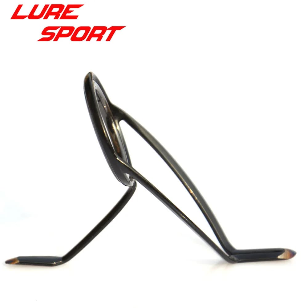 LureSport 10pcs KW guida telaio in acciaio nero anello nero carpa SURF asta guida asta costruzione componente riparazione accessorio fai da te