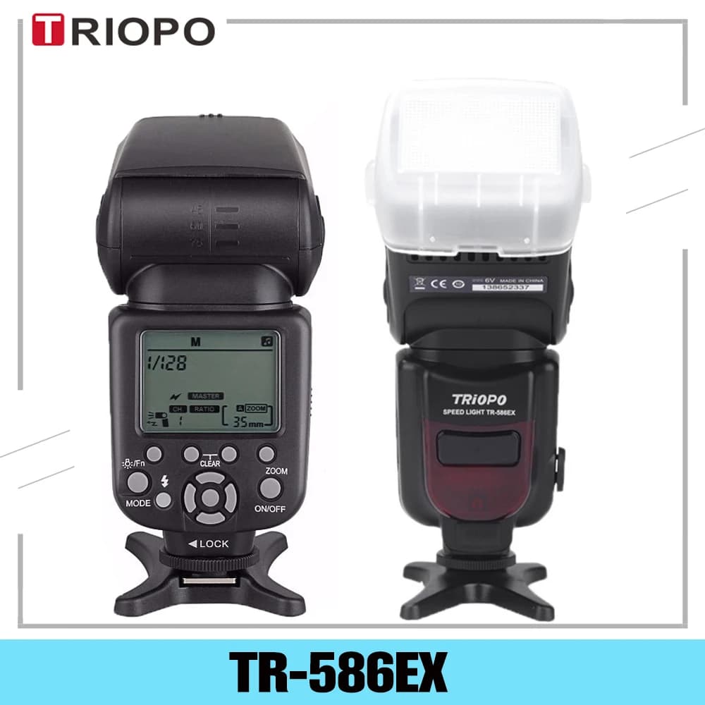 Triopo TR-586EX TTL Wireless Flash Speedlite Photo For Nikon Canon EOS 450D 60D 80D Camera Speed Light as YONGNUO YN-568EX II
