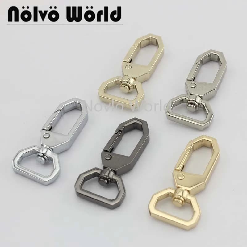 Novlo World 5-20-100pcs 5 colors, 48*16.2mm metal bags strap buckles lobster clasp knitting bag accessories carabiner snap hook