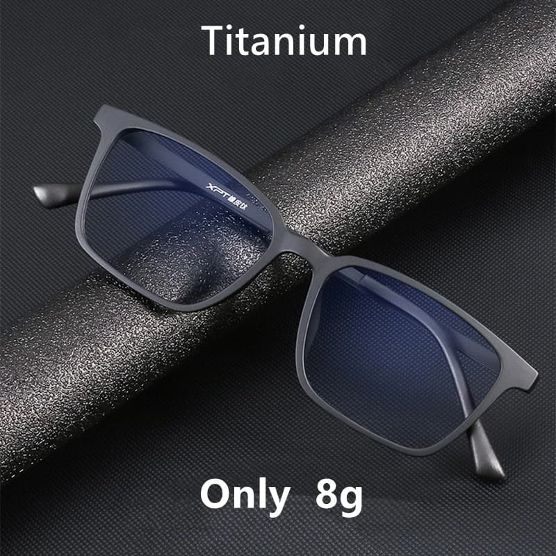 YIMARUILI Ultralight Comfortable TR90 Eyewear Women Pure Titanium Retro Square Optical Prescription Eyeglasses Frame Men Y9822